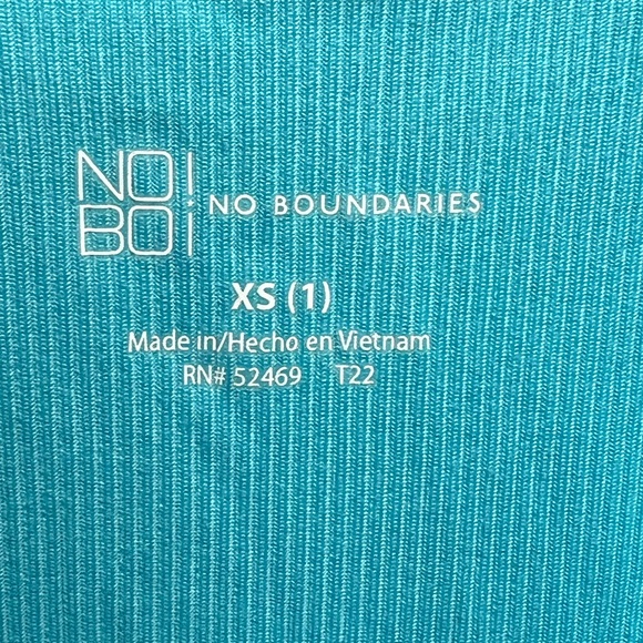 NOBO No Boundaries Ribbed Tank Top – XS – NEW – Turquoise - Picture 2 of 3